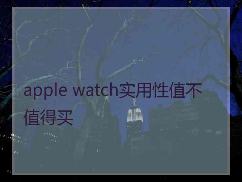 apple watch实用性值不值得买