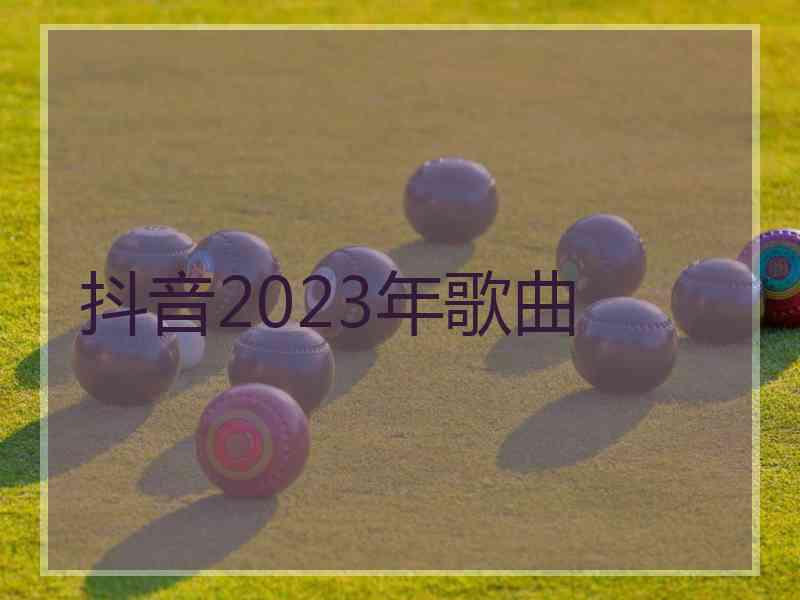 抖音2023年歌曲