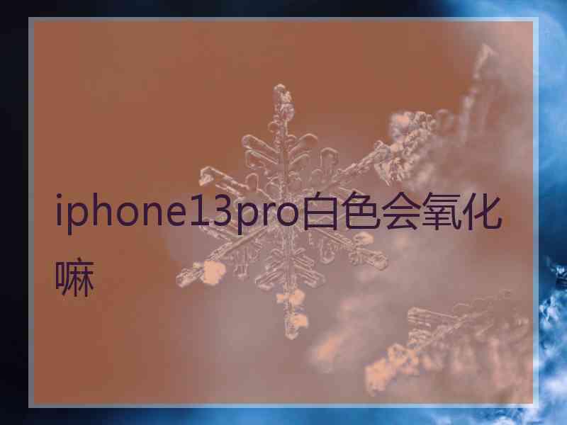 iphone13pro白色会氧化嘛