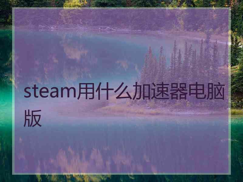 steam用什么加速器电脑版