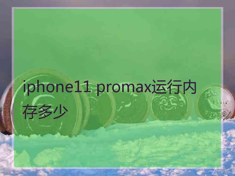 iphone11 promax运行内存多少