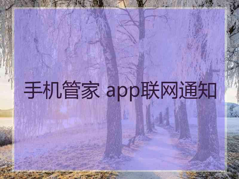 手机管家 app联网通知