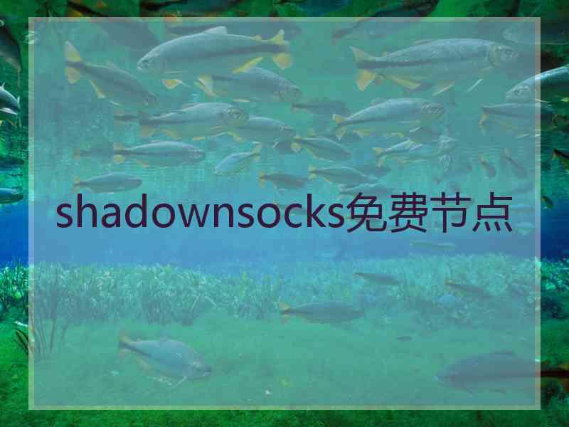 shadownsocks免费节点