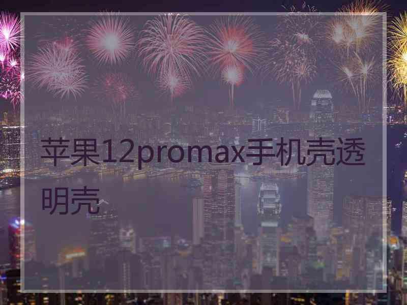 苹果12promax手机壳透明壳