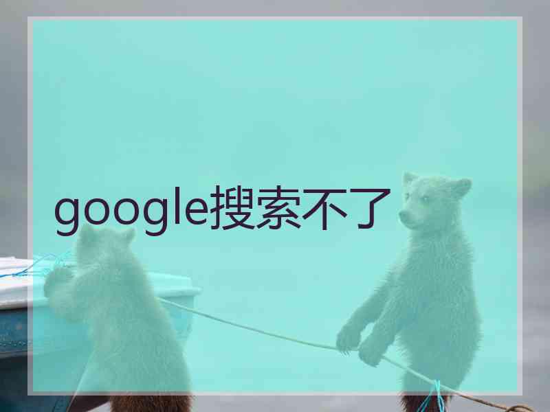 google搜索不了