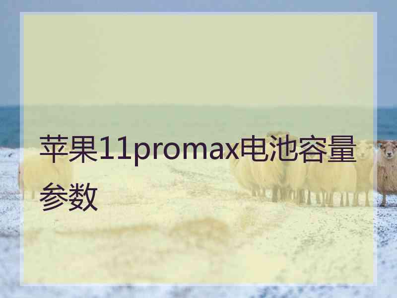 苹果11promax电池容量参数