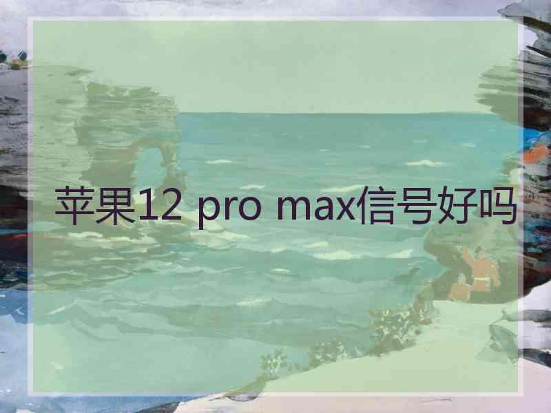 苹果12 pro max信号好吗