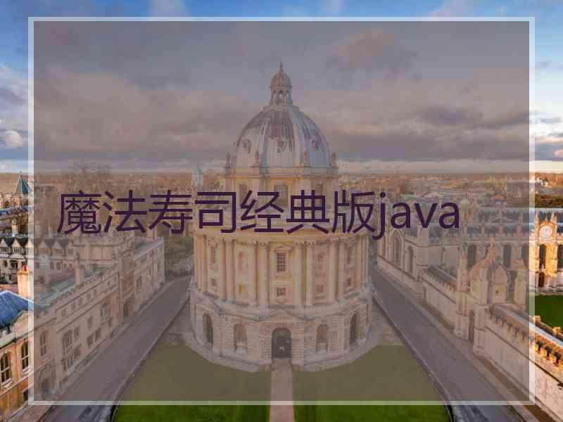 魔法寿司经典版java