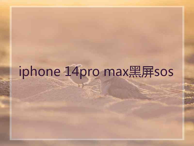 iphone 14pro max黑屏sos