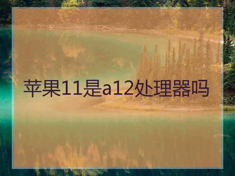 苹果11是a12处理器吗