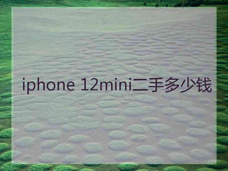 iphone 12mini二手多少钱