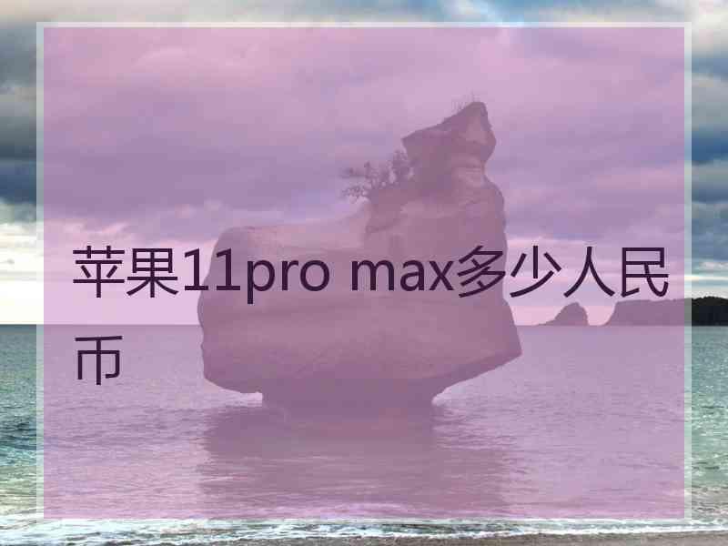 苹果11pro max多少人民币