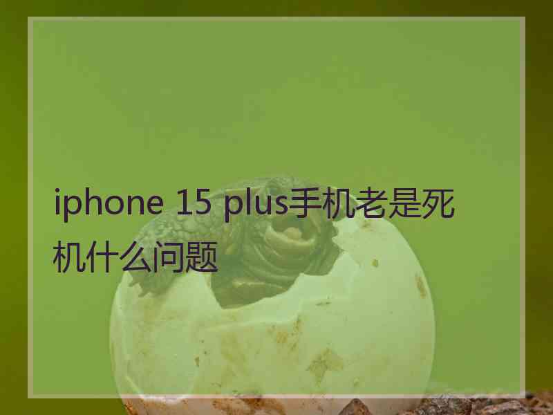 iphone 15 plus手机老是死机什么问题