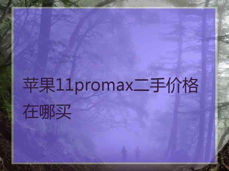 苹果11promax二手价格在哪买