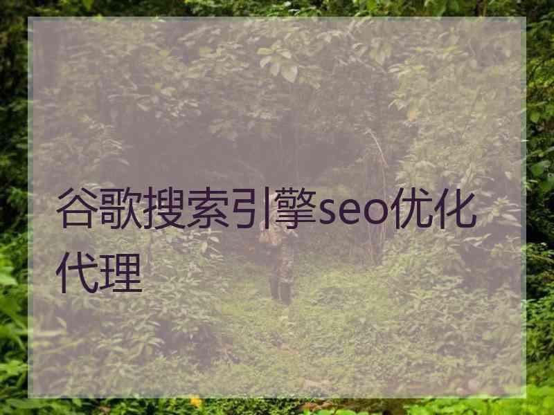 谷歌搜索引擎seo优化代理