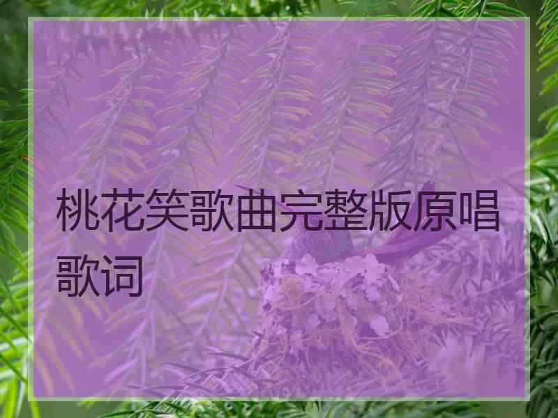 桃花笑歌曲完整版原唱歌词