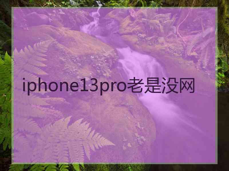 iphone13pro老是没网