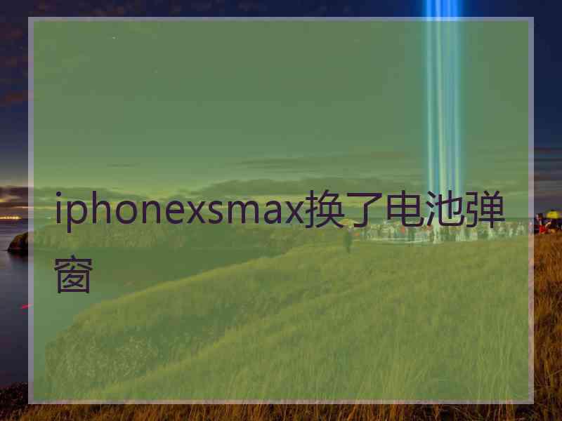 iphonexsmax换了电池弹窗