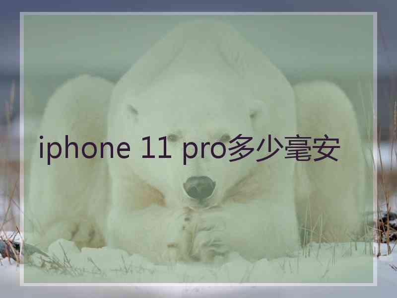 iphone 11 pro多少毫安