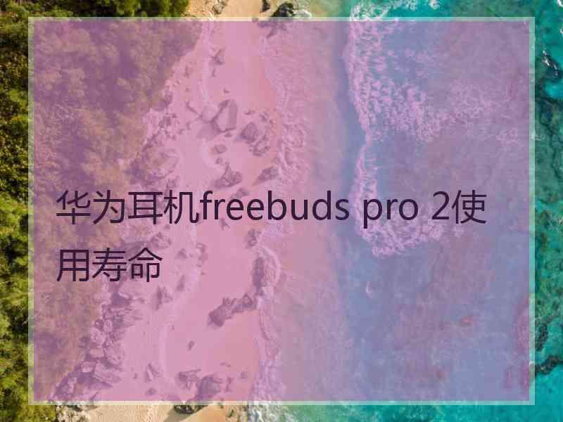 华为耳机freebuds pro 2使用寿命