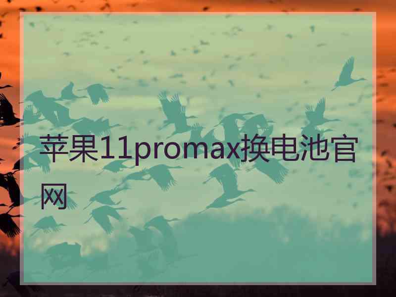 苹果11promax换电池官网