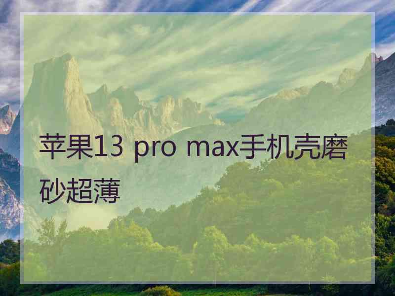 苹果13 pro max手机壳磨砂超薄