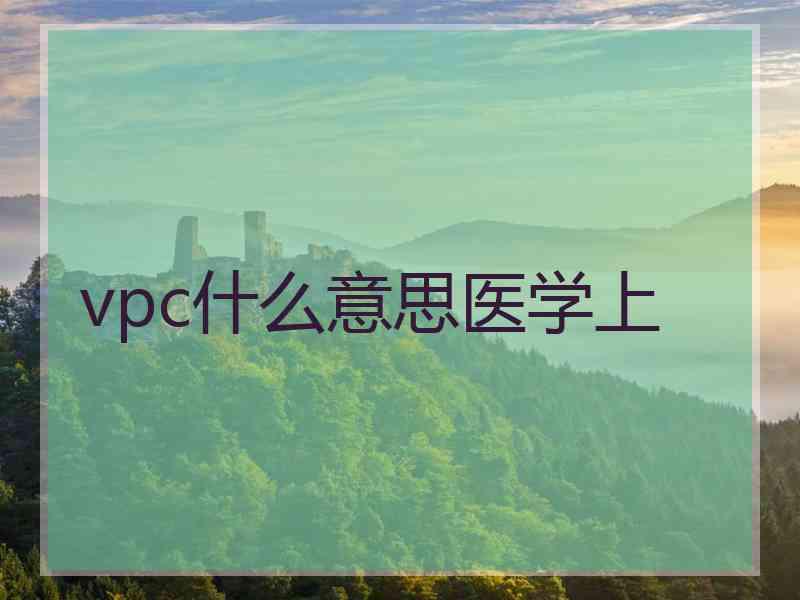 vpc什么意思医学上