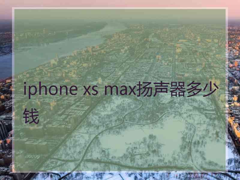 iphone xs max扬声器多少钱