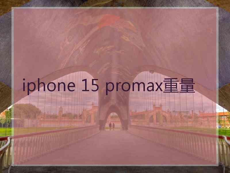 iphone 15 promax重量