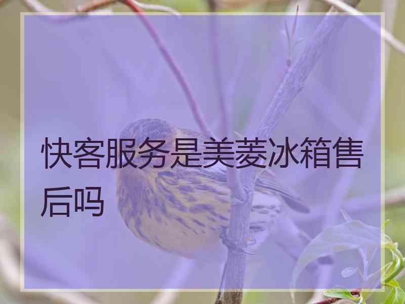 快客服务是美菱冰箱售后吗