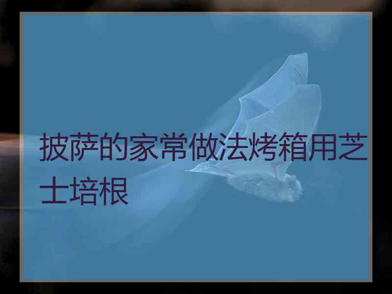 披萨的家常做法烤箱用芝士培根