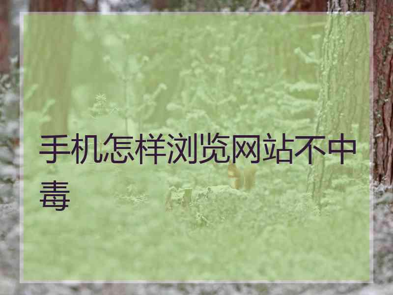 手机怎样浏览网站不中毒