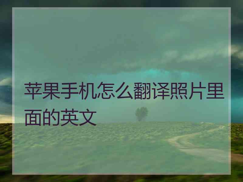 苹果手机怎么翻译照片里面的英文