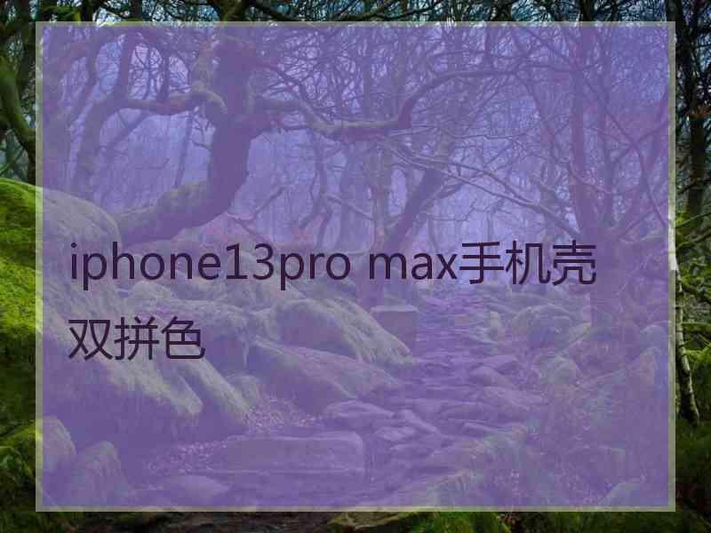 iphone13pro max手机壳双拼色