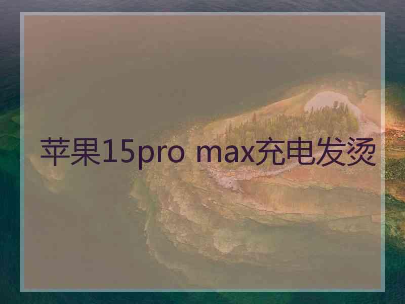 苹果15pro max充电发烫