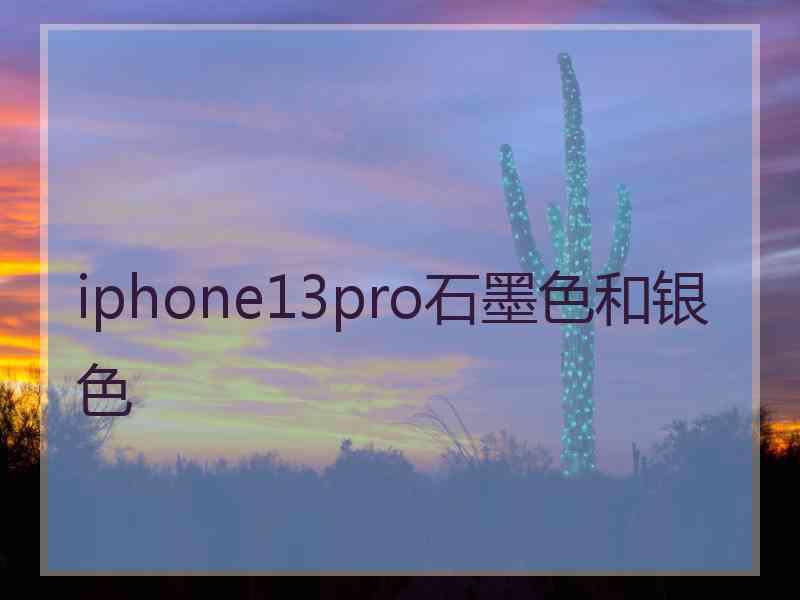 iphone13pro石墨色和银色