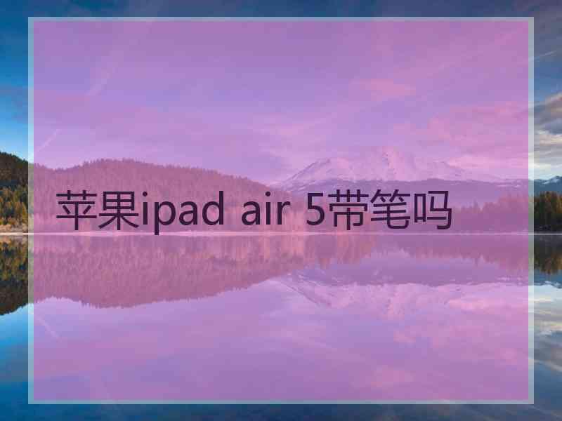 苹果ipad air 5带笔吗