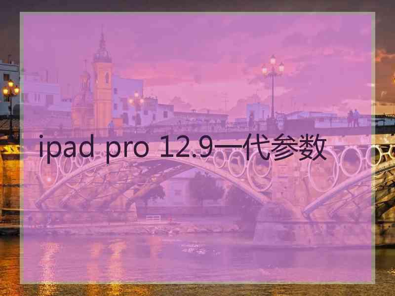 ipad pro 12.9一代参数