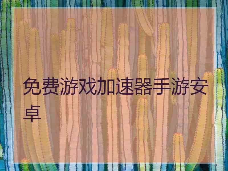 免费游戏加速器手游安卓