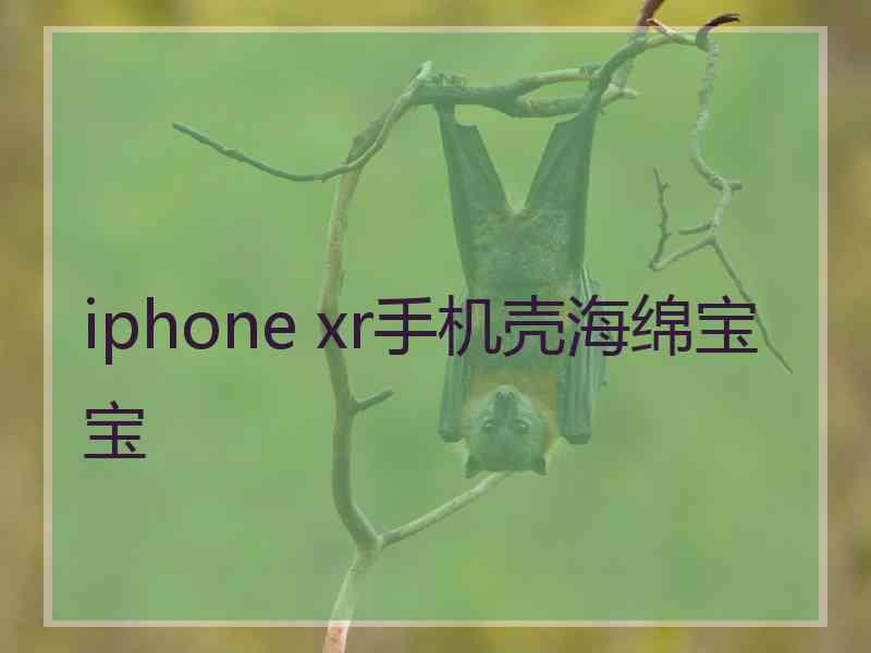 iphone xr手机壳海绵宝宝