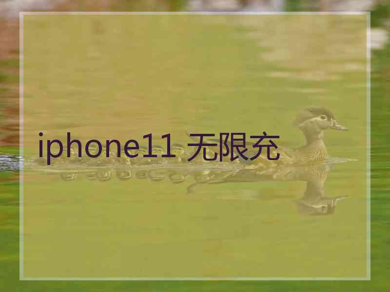 iphone11 无限充