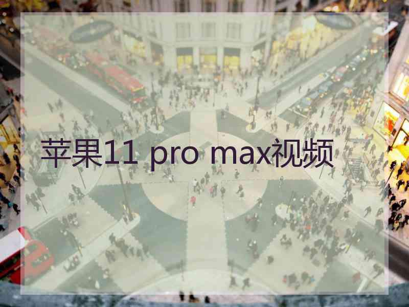 苹果11 pro max视频