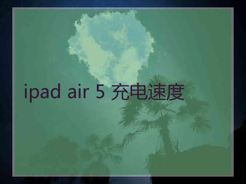 ipad air 5 充电速度