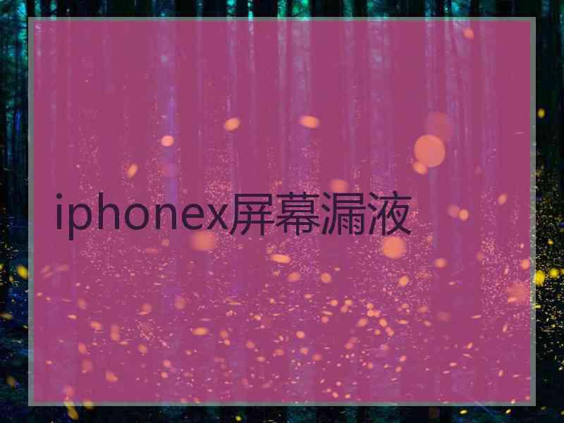 iphonex屏幕漏液