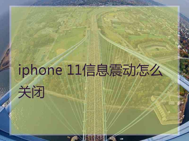 iphone 11信息震动怎么关闭