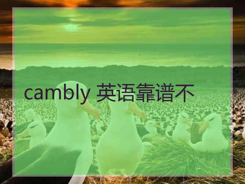 cambly 英语靠谱不