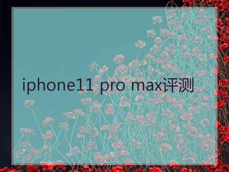 iphone11 pro max评测