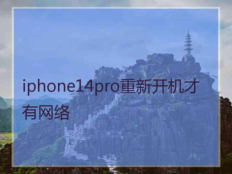 iphone14pro重新开机才有网络