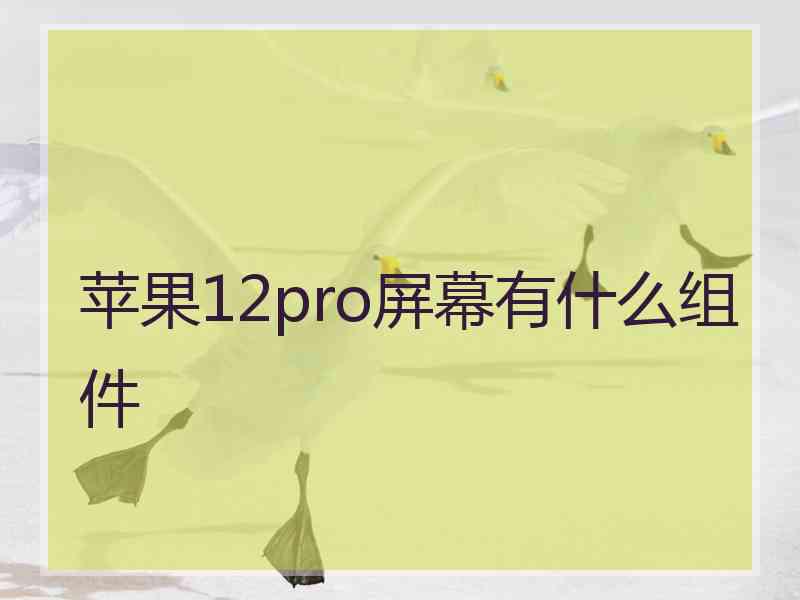 苹果12pro屏幕有什么组件