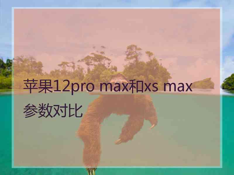 苹果12pro max和xs max参数对比